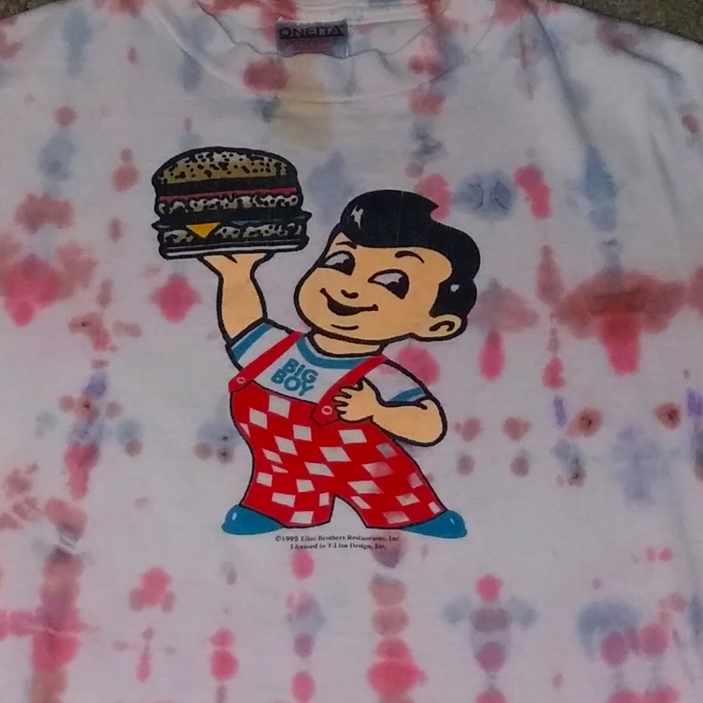 1995 Oneita power T Tie dye Big Boy t-shirt